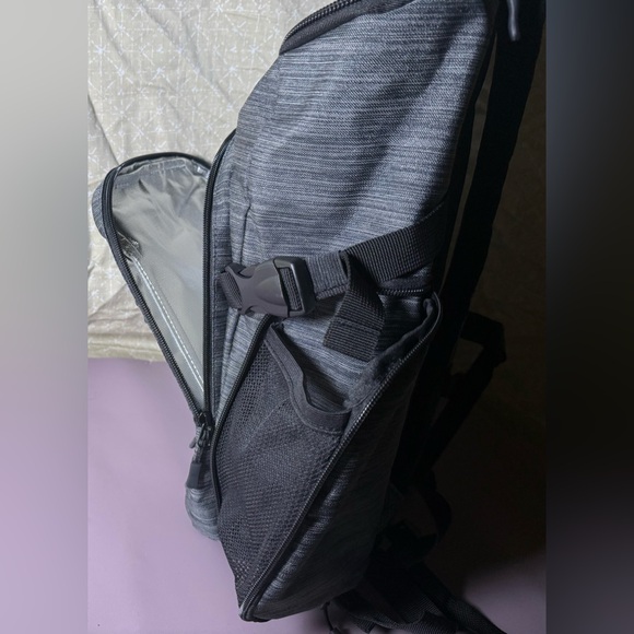 Men's Charcoal Backpack with Mesh Pocket - Picture 4 of 11